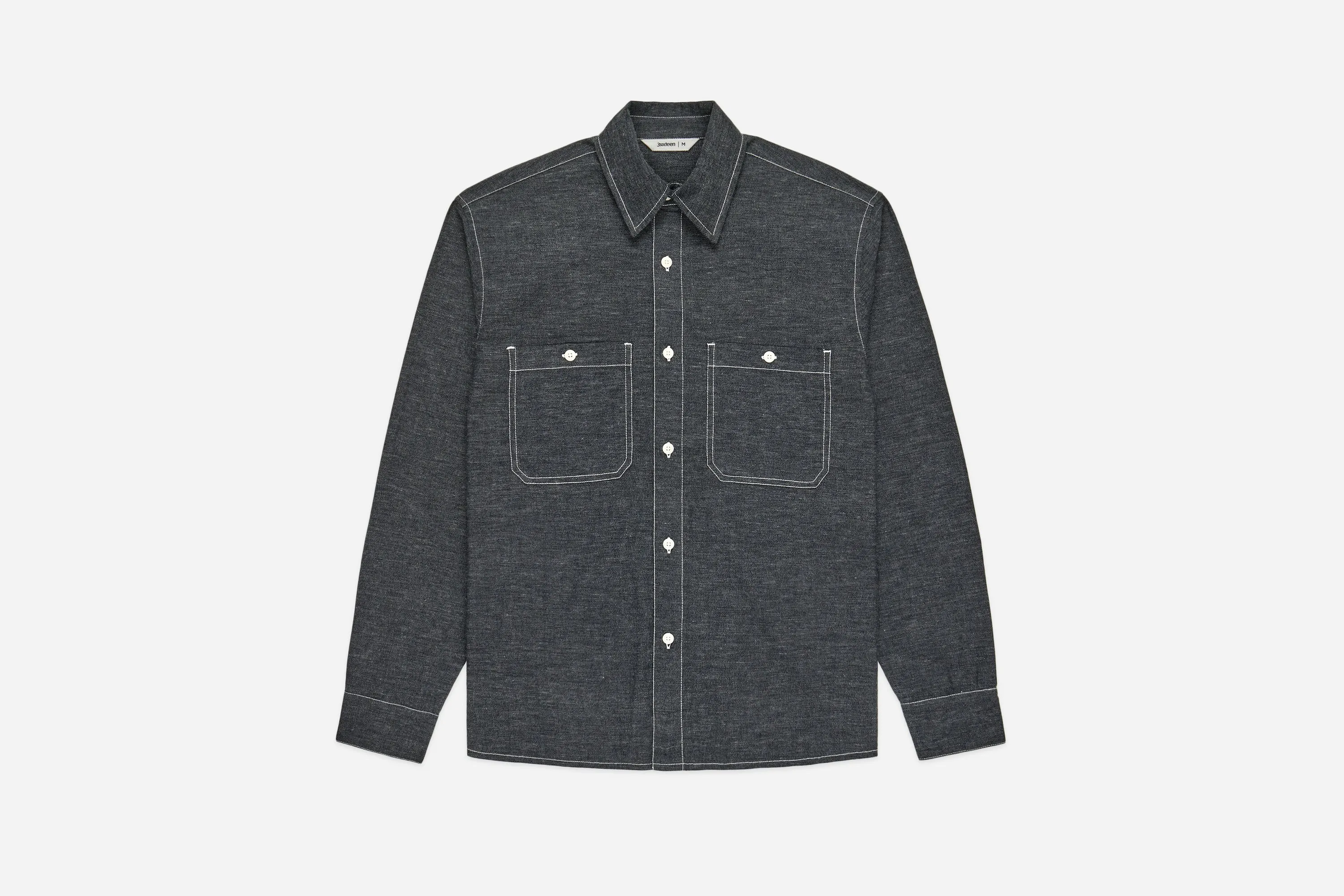 Utility Shirt ~ Black Chambray sold by 3sixteen