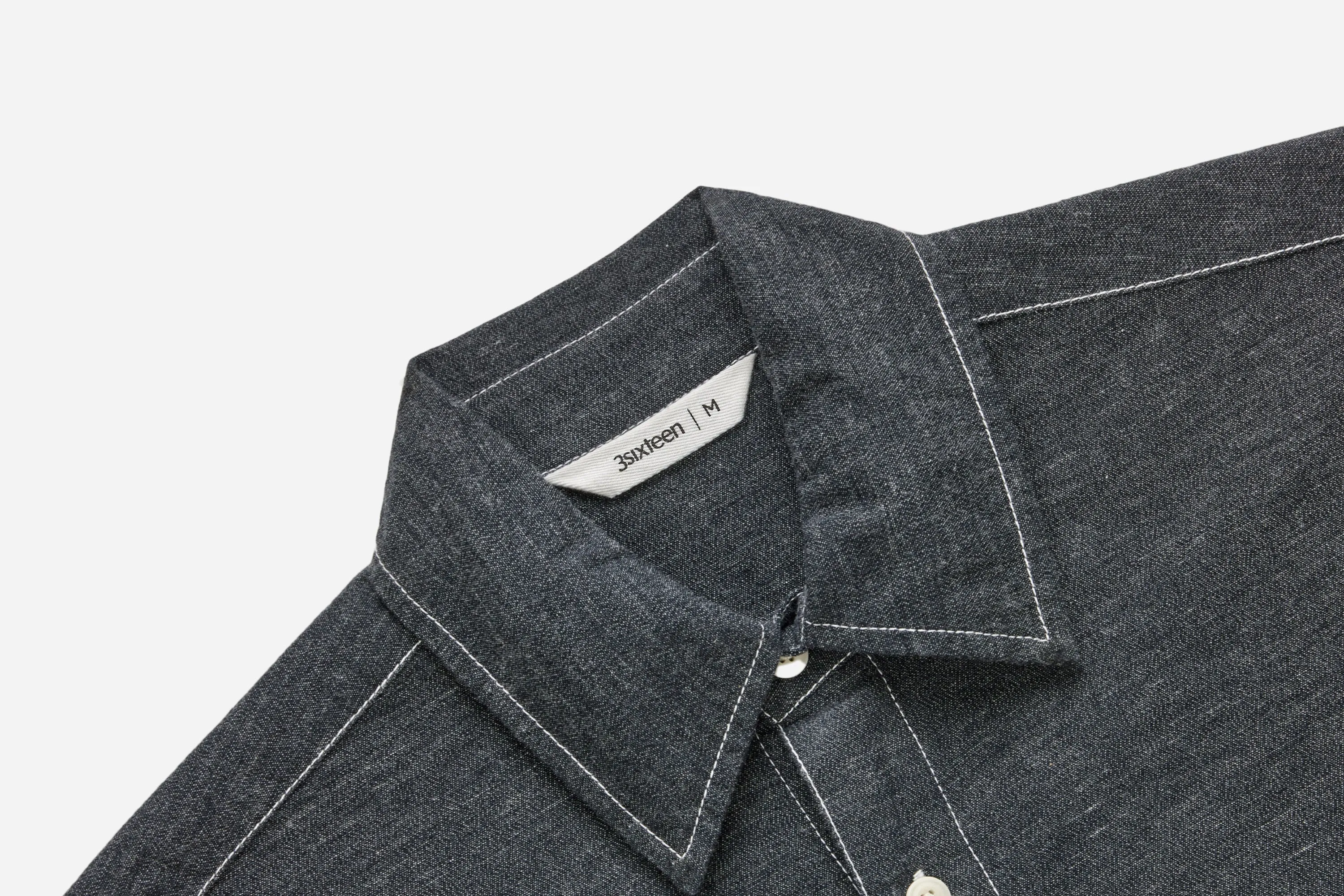 Utility Shirt ~ Black Chambray sold by 3sixteen product image thumbnail 3