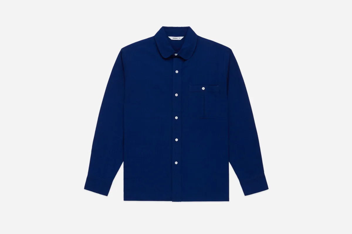 Club Collar Shirt ~ Indigo Selvedge Broadcloth sold by 3sixteen