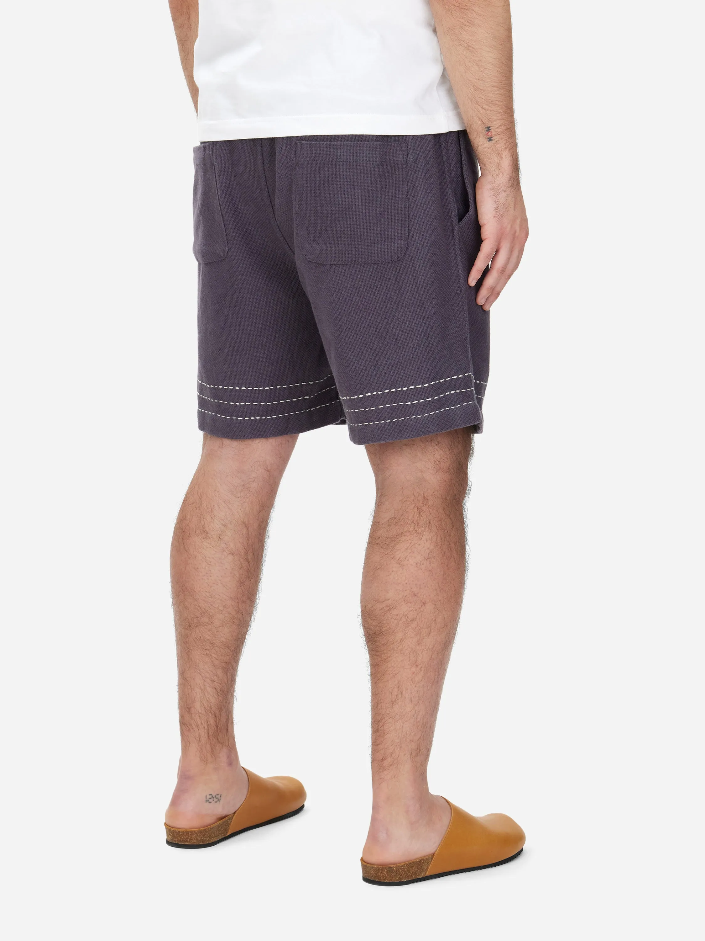 Club Short ~ Plum Hand Stitch sold by 3sixteen product image thumbnail 3