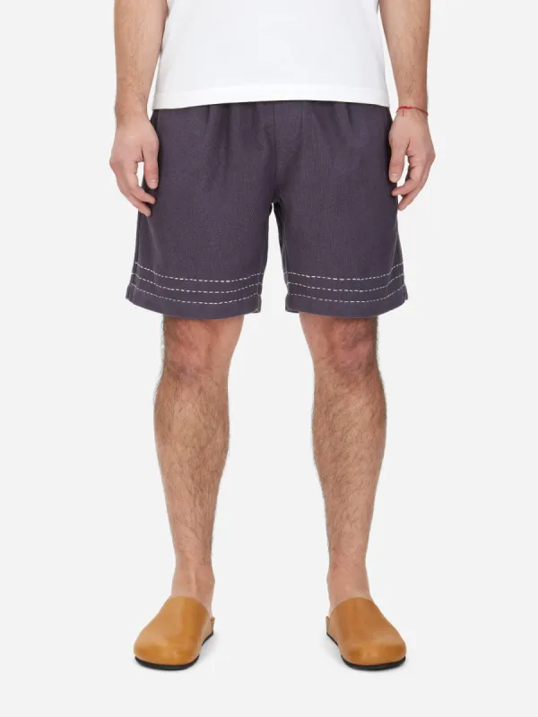 Club Short ~ Plum Hand Stitch made by 3sixteen