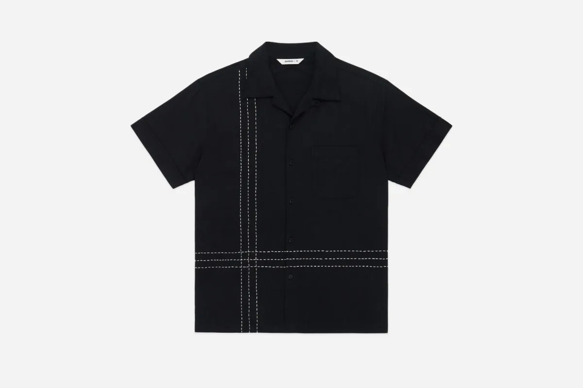Vacation Shirt ~ Black Hand Stitch sold by 3sixteen
