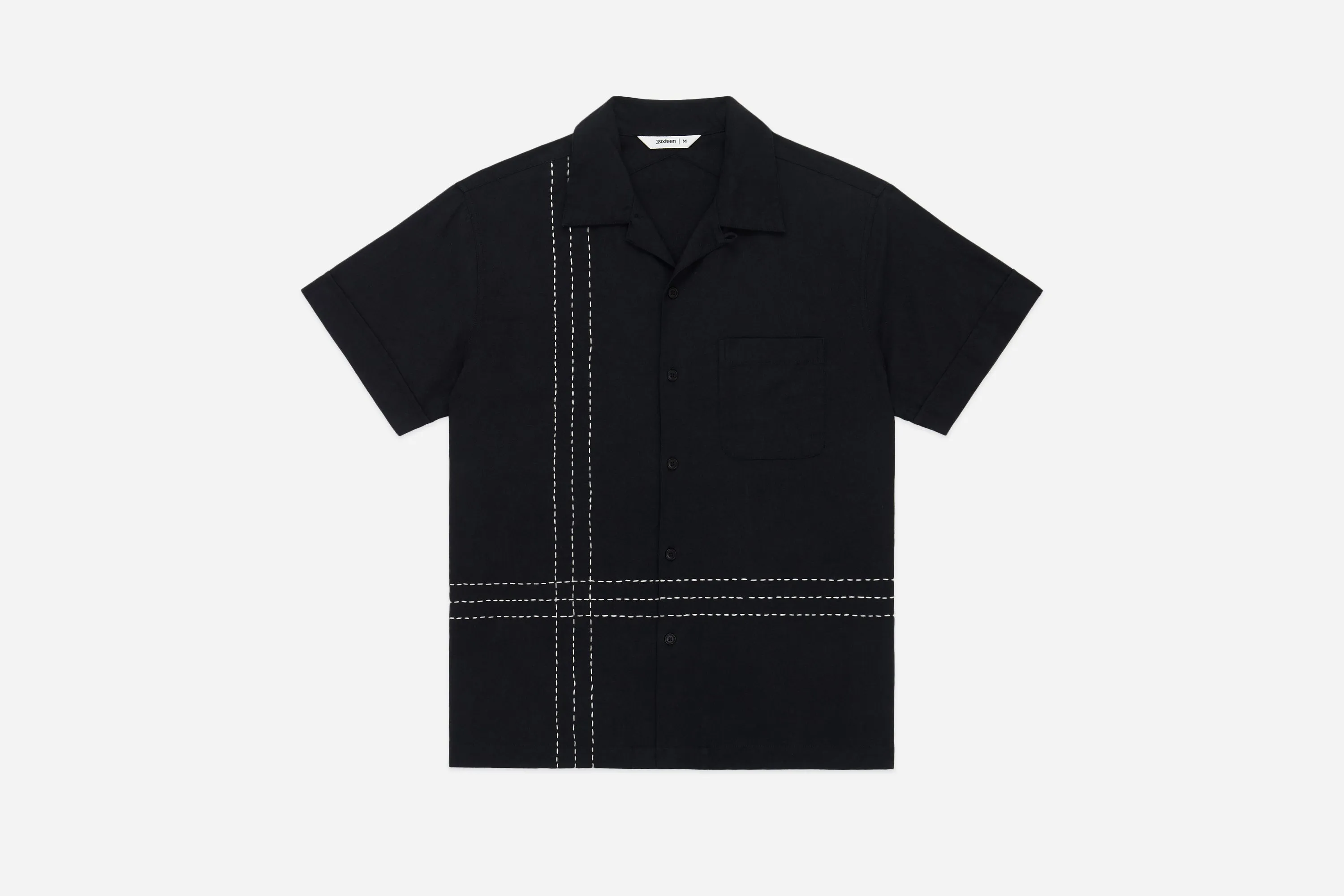 Vacation Shirt ~ Black Hand Stitch sold by 3sixteen