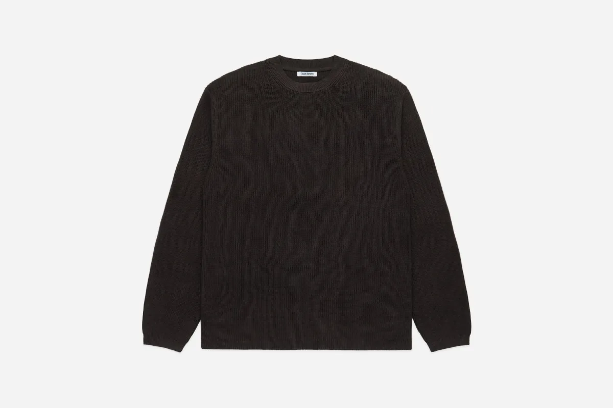 Garment Dyed Knit Long Sleeve Sweater ~ Brown sold by 3sixteen