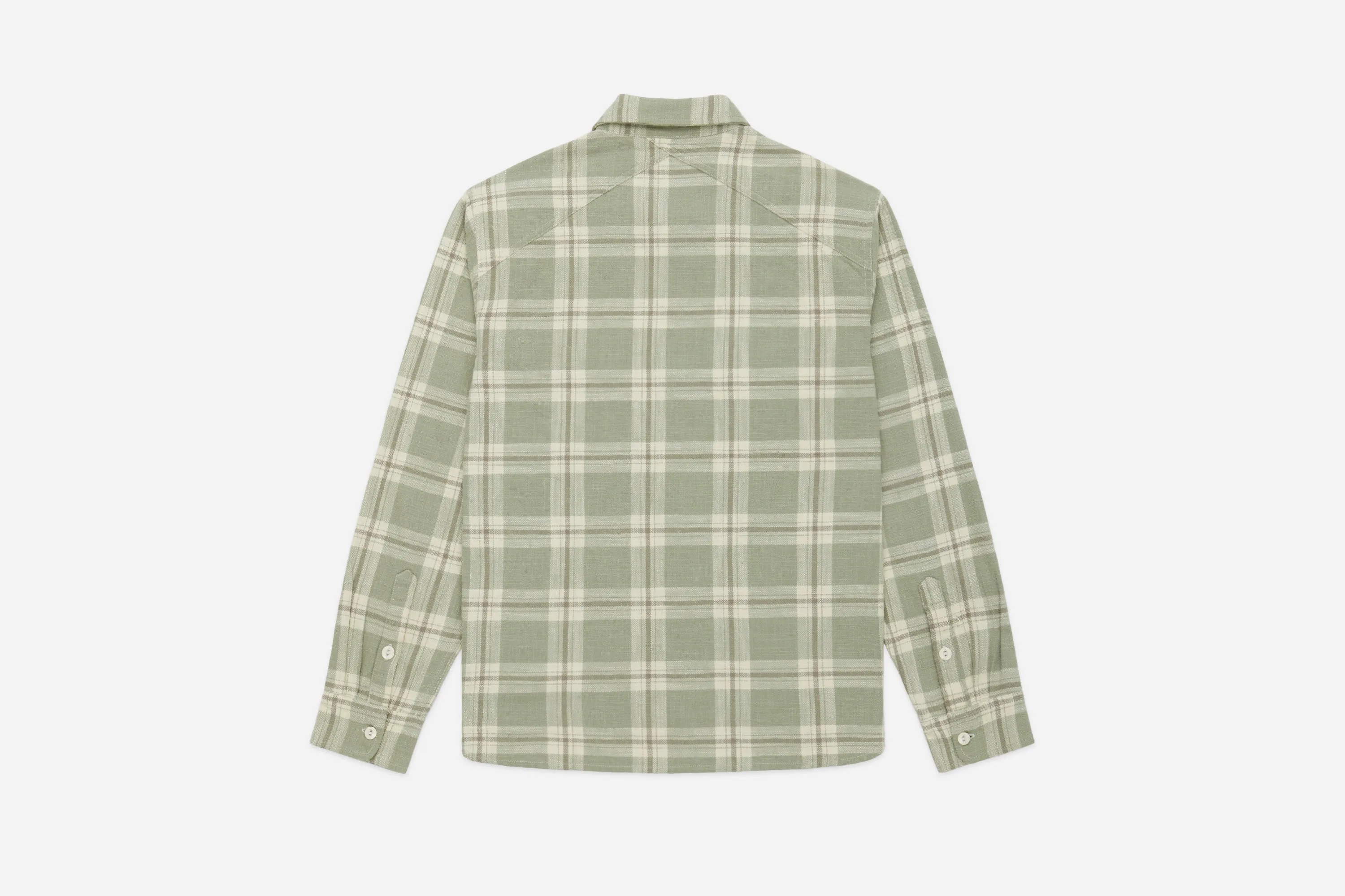 Crosscut Flannel ~ Seafoam Slub Check sold by 3sixteen product image thumbnail 2