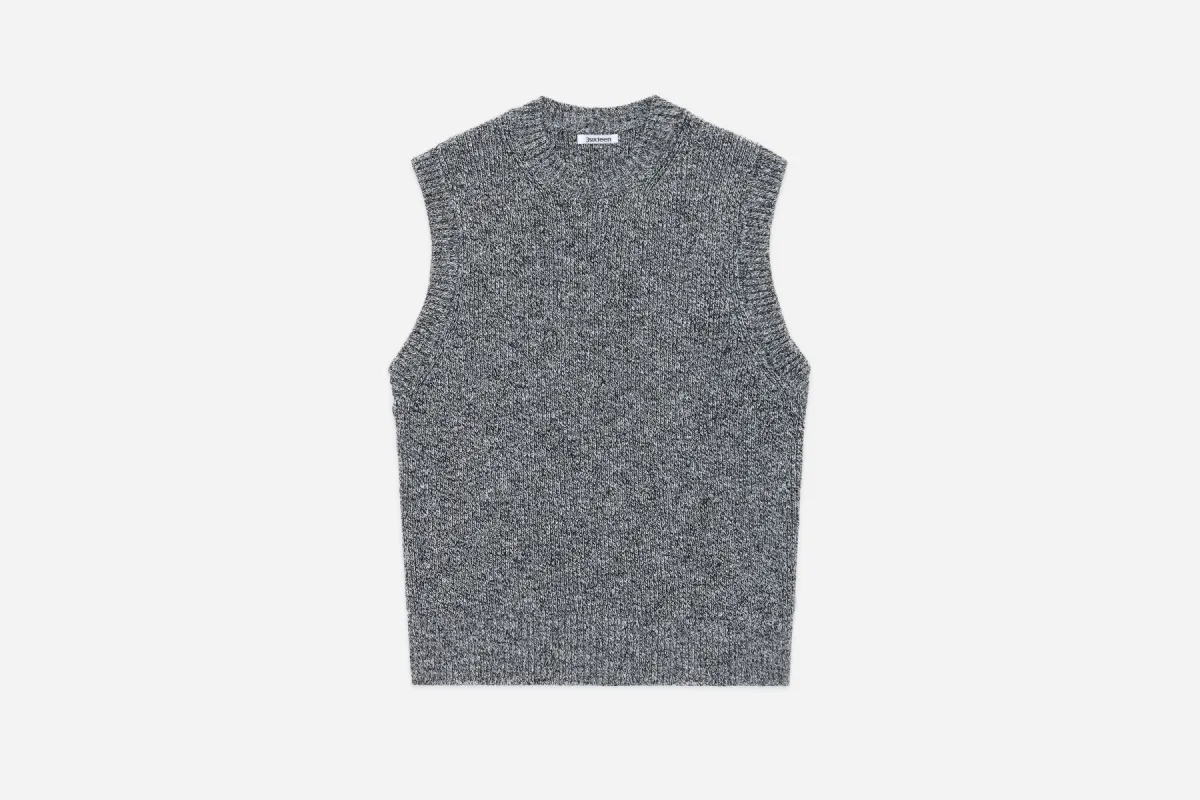 Sweater Vest ~ Black Marled Yarn sold by 3sixteen