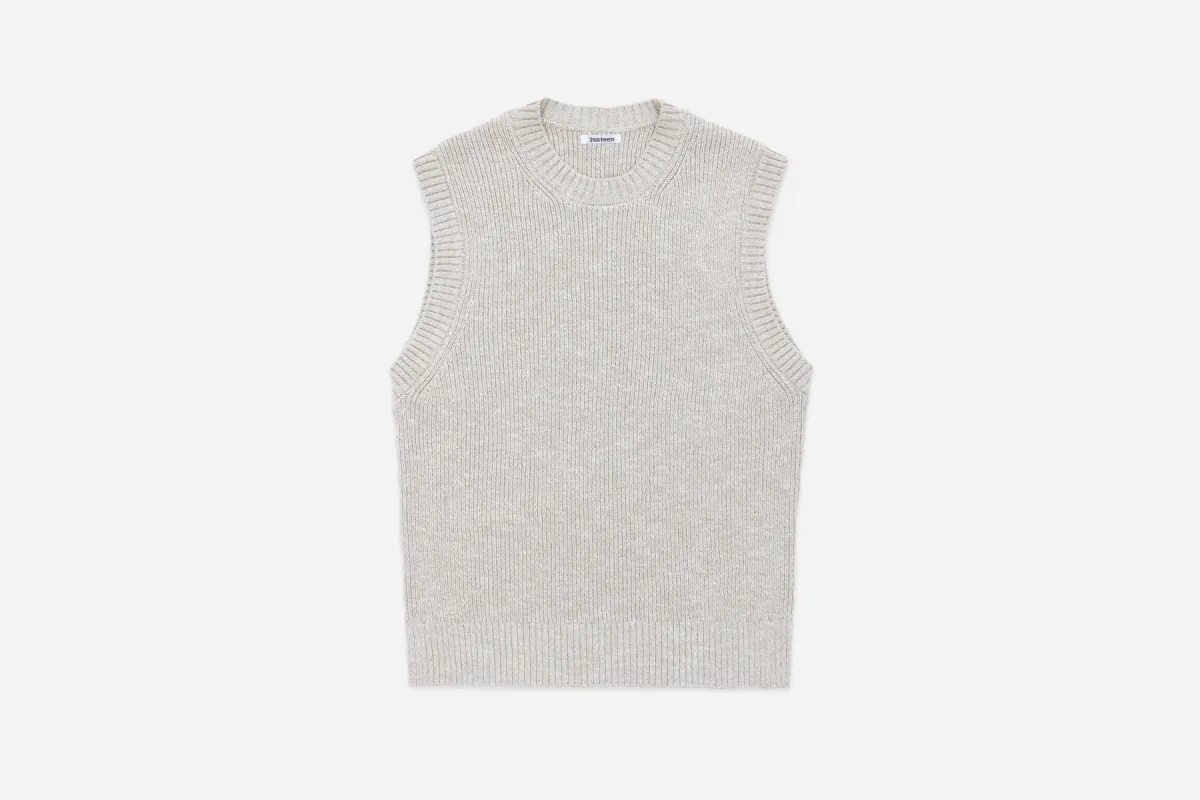 Sweater Vest ~ Natural Marled Yarn sold by 3sixteen