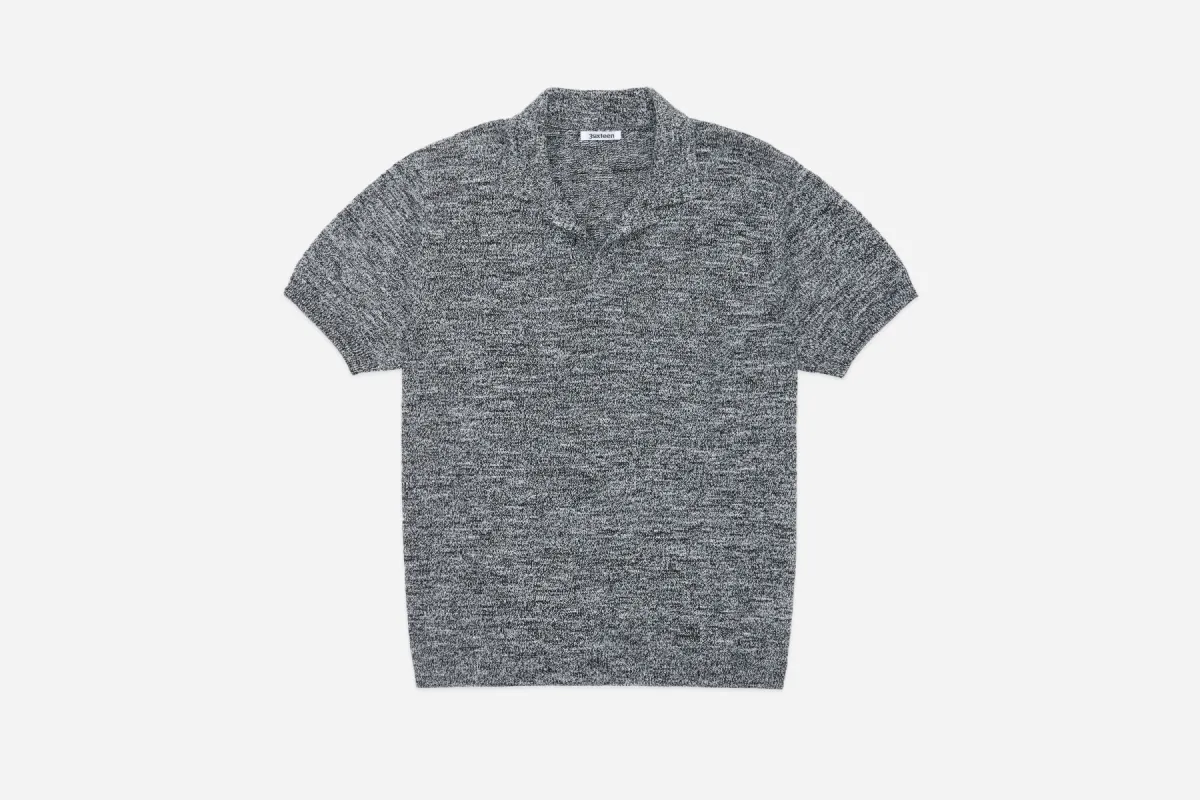 Knit Polo ~ Black Marled Yarn sold by 3sixteen
