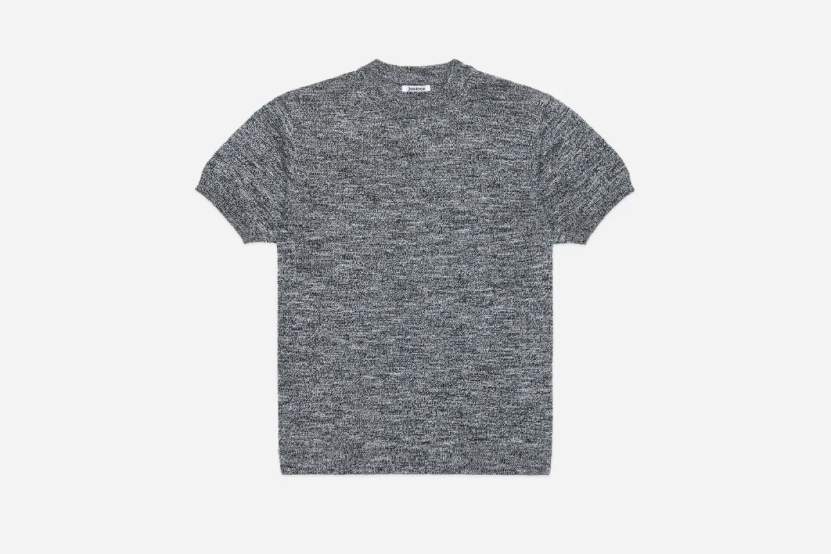 Knit T-Shirt ~ Black Marled Yarn sold by 3sixteen