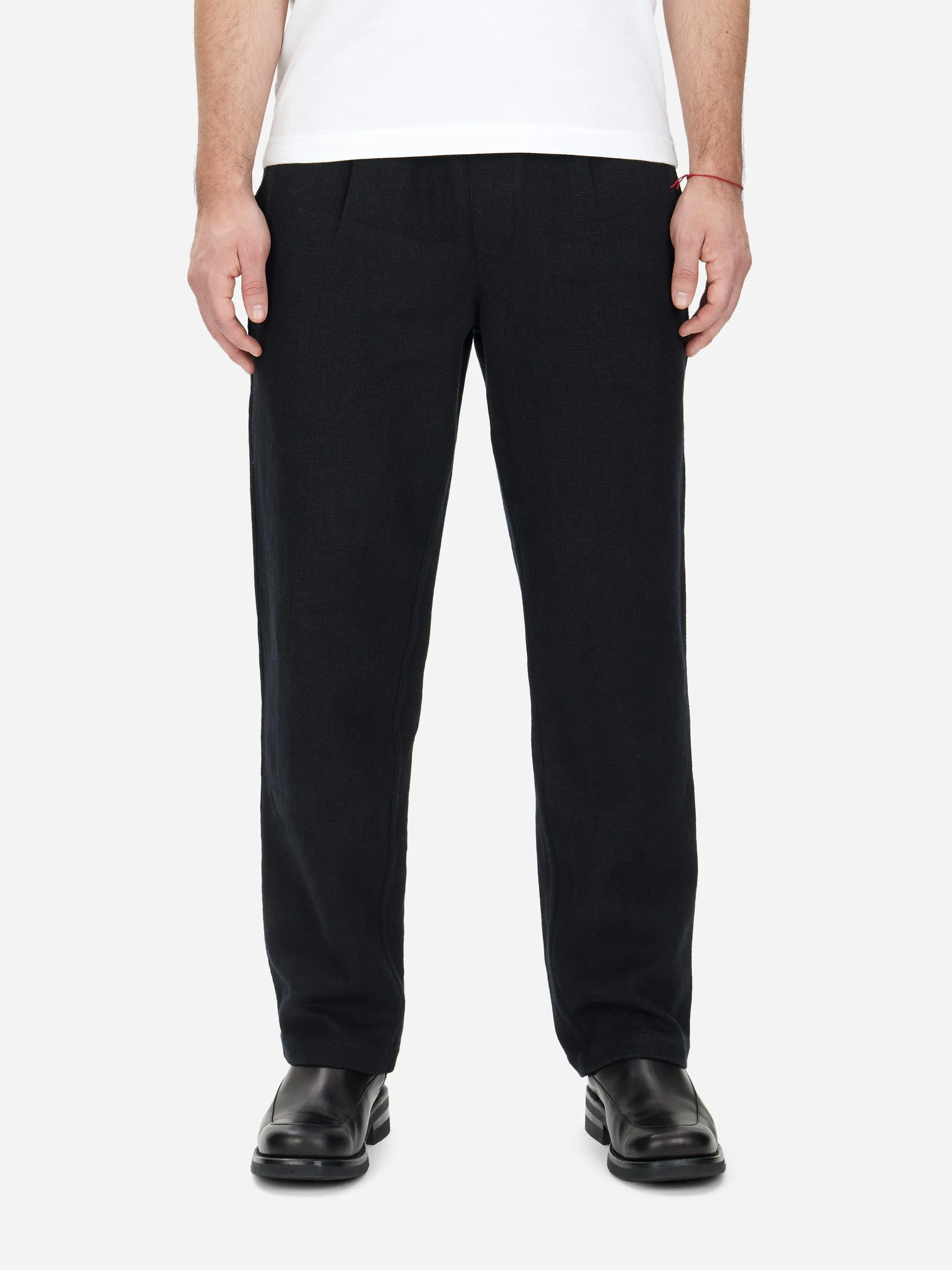 Easy Pant ~ Black Cotton/Linen sold by 3sixteen