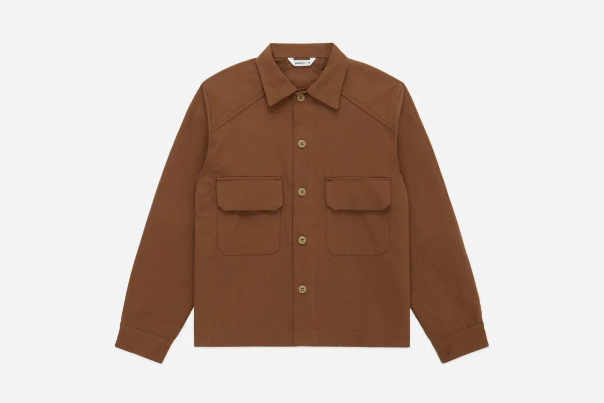 Officer Shirt ~ Rust Washed HBT sold by 3sixteen