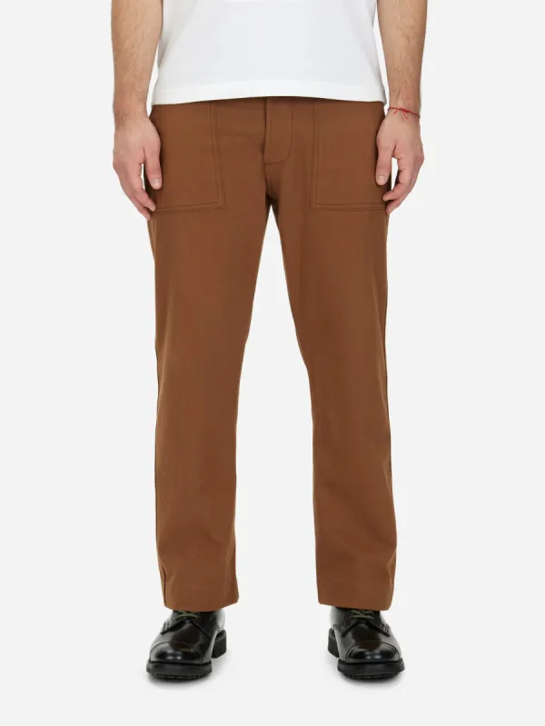 Fatigue Pant ~ Rust Washed HBT sold by 3sixteen