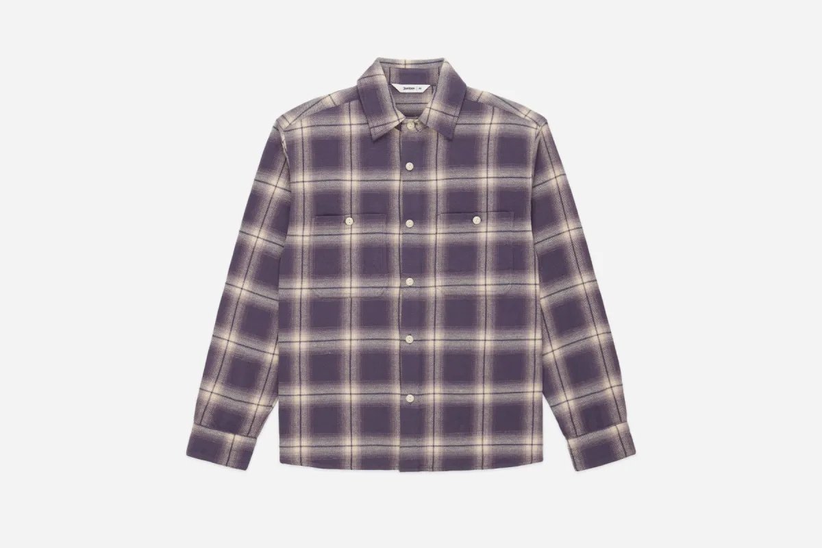 Utility Flannel ~ Faded Lilac sold by 3sixteen