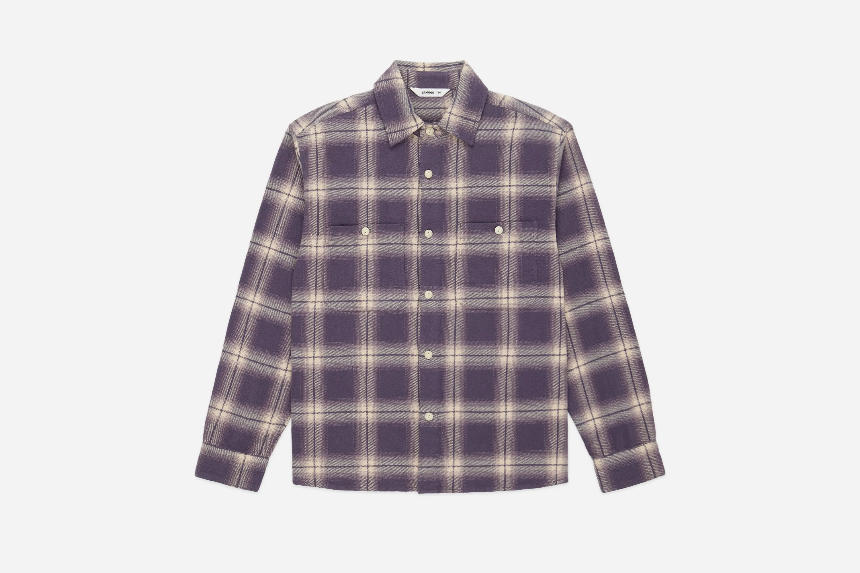 Utility Flannel ~ Faded Lilac sold by 3sixteen
