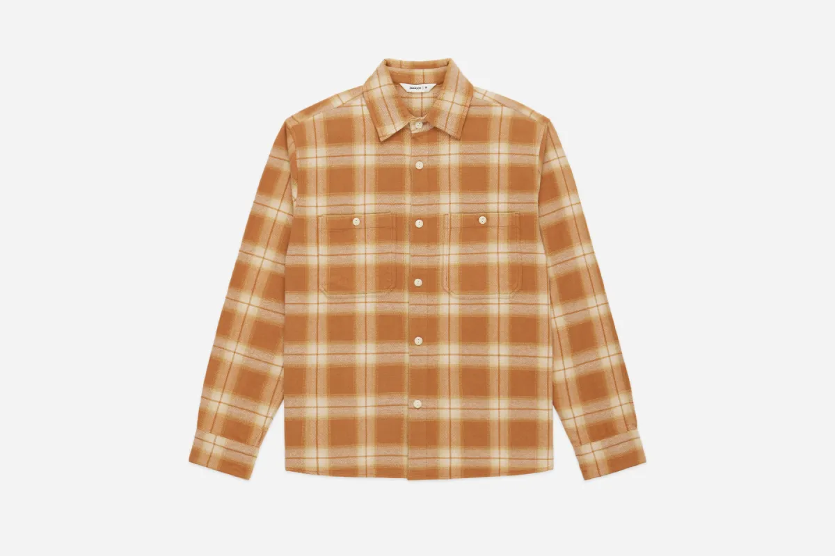 Utility Flannel ~ Amber Plaid sold by 3sixteen