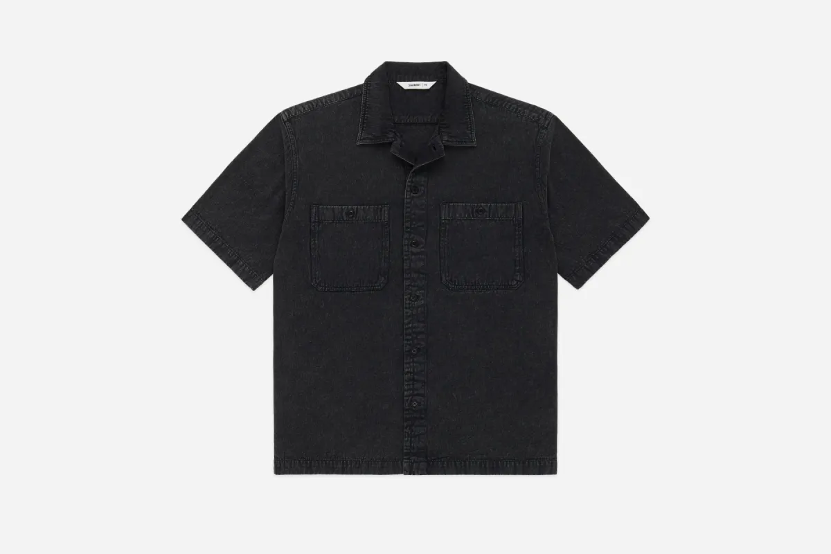 Short Sleeve Workshirt ~ Black Stonewash sold by 3sixteen