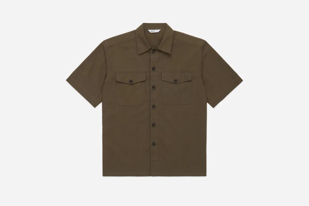 Safari Shirt ~ Drab Barkcloth sold by 3sixteen