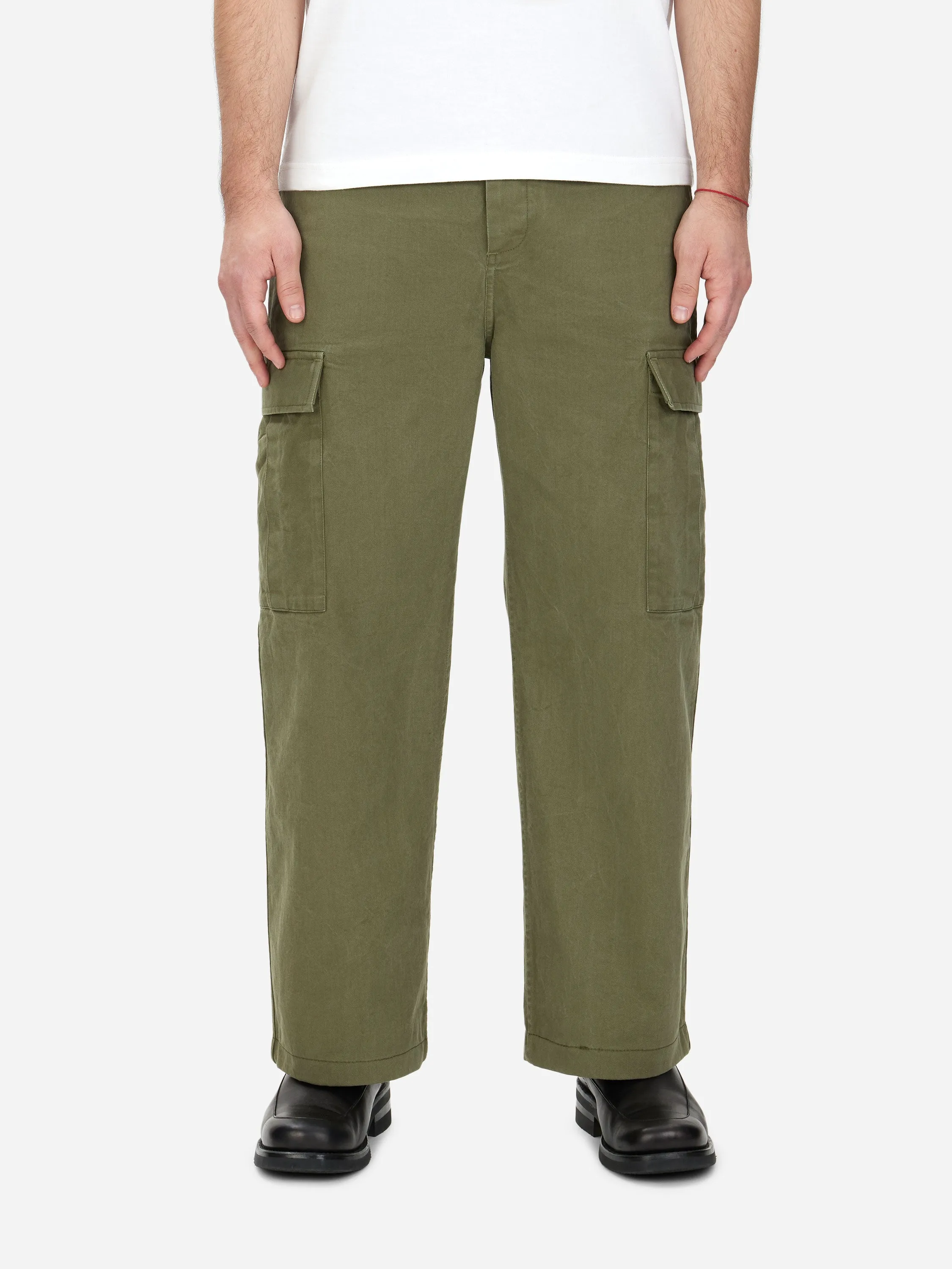 Cargo Pant ~ Olive Twill sold by 3sixteen