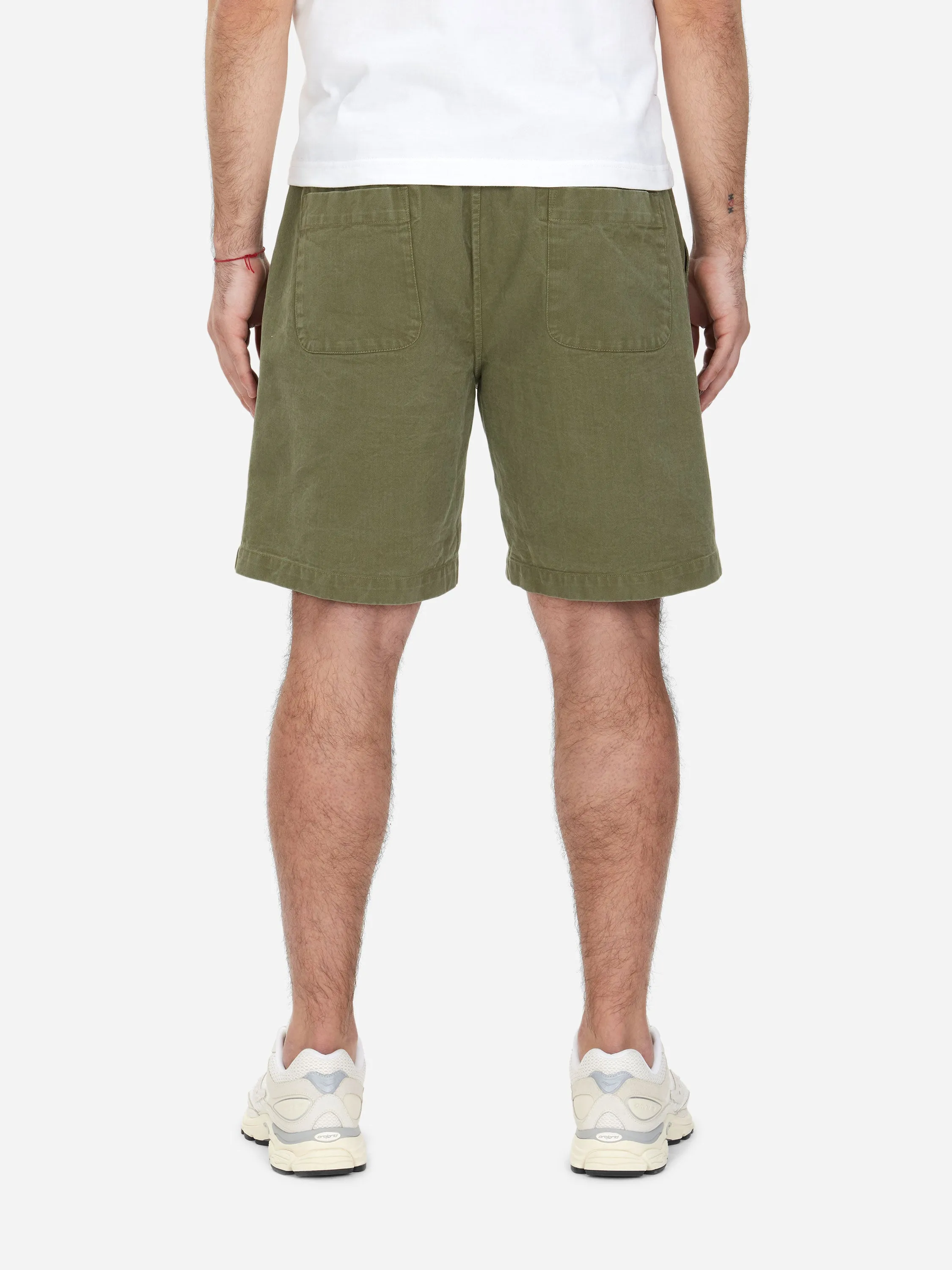 Drawstring Shorts ~ Olive Twill sold by 3sixteen product image thumbnail 4