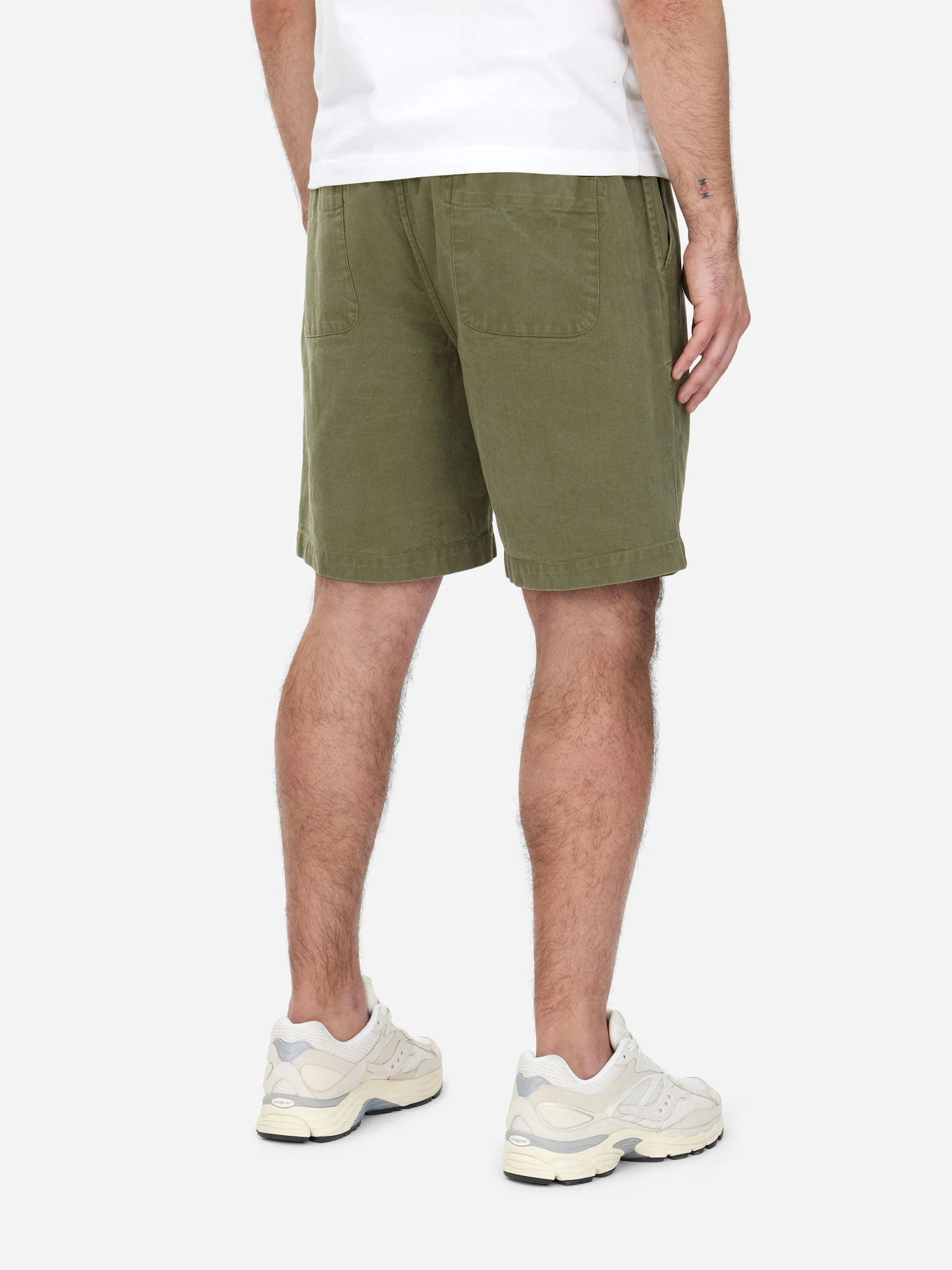 Drawstring Shorts ~ Olive Twill sold by 3sixteen product image thumbnail 3