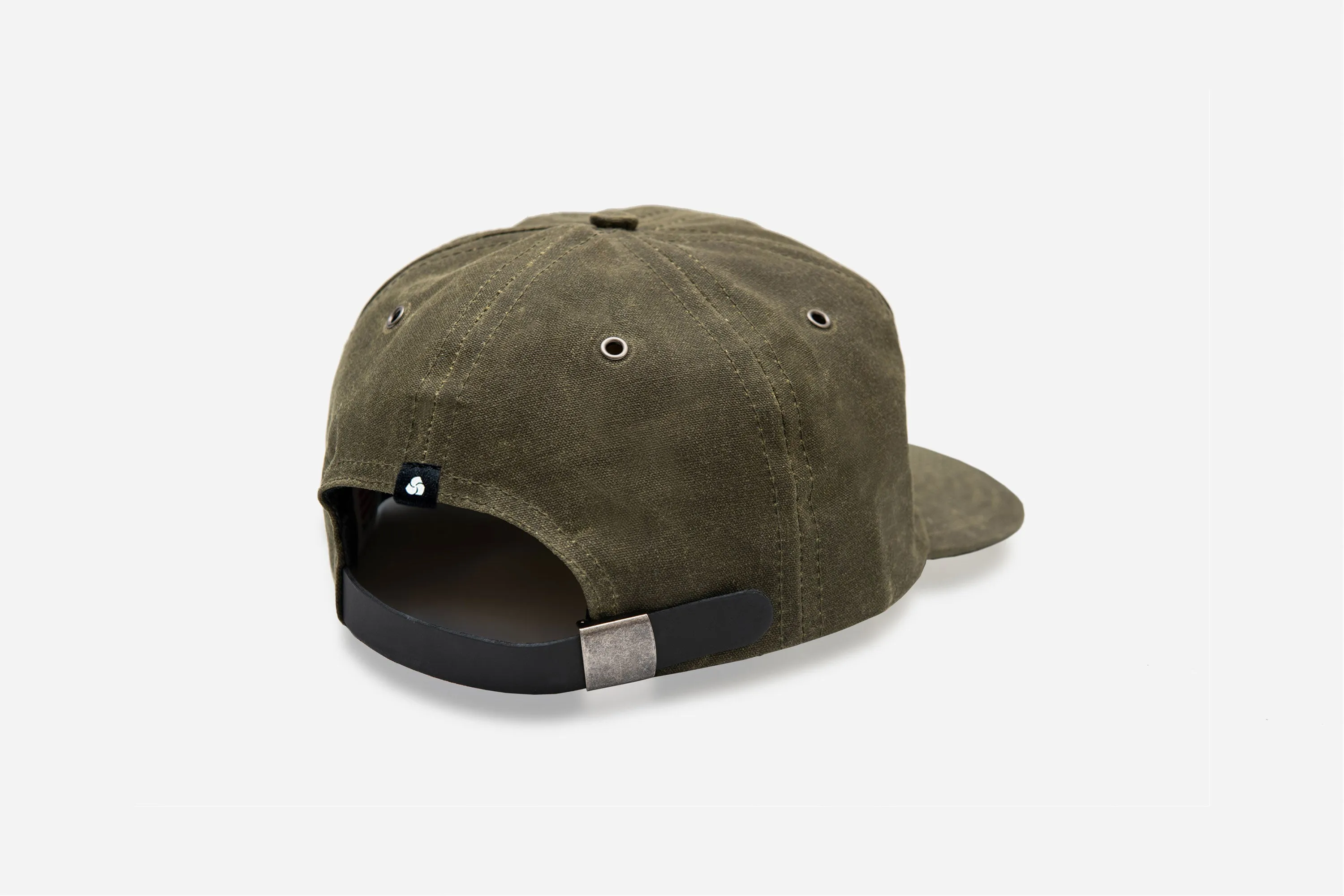 Waxed Canvas Baseball Cap ~ Olive sold by 3sixteen product image thumbnail 3