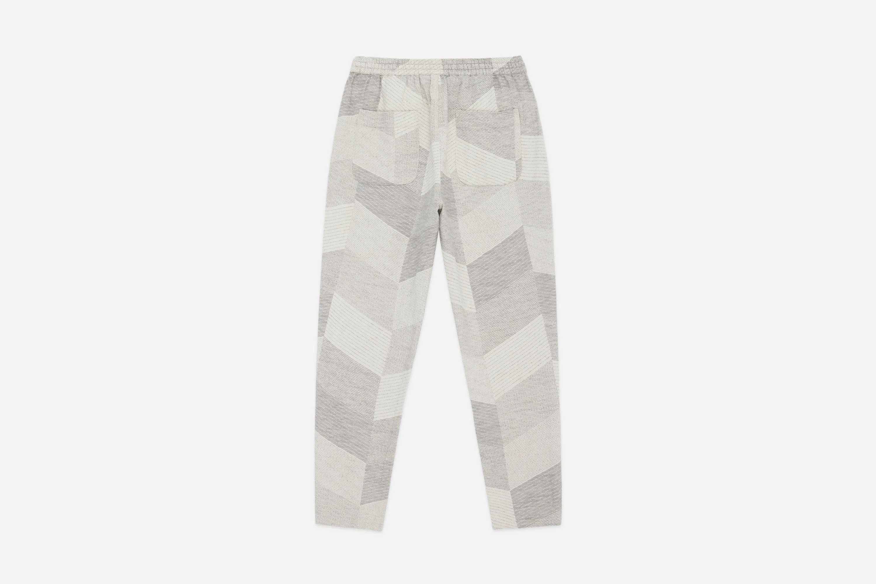 Drawstring Pant ~ Ash Zig-Zag Jacquard sold by 3sixteen product image thumbnail 5