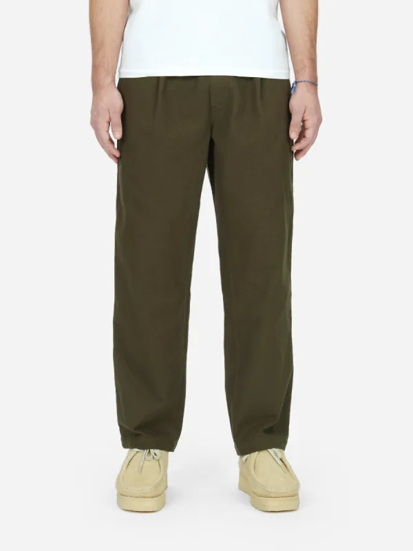 Club Pant ~ Moss Canvas sold by 3sixteen