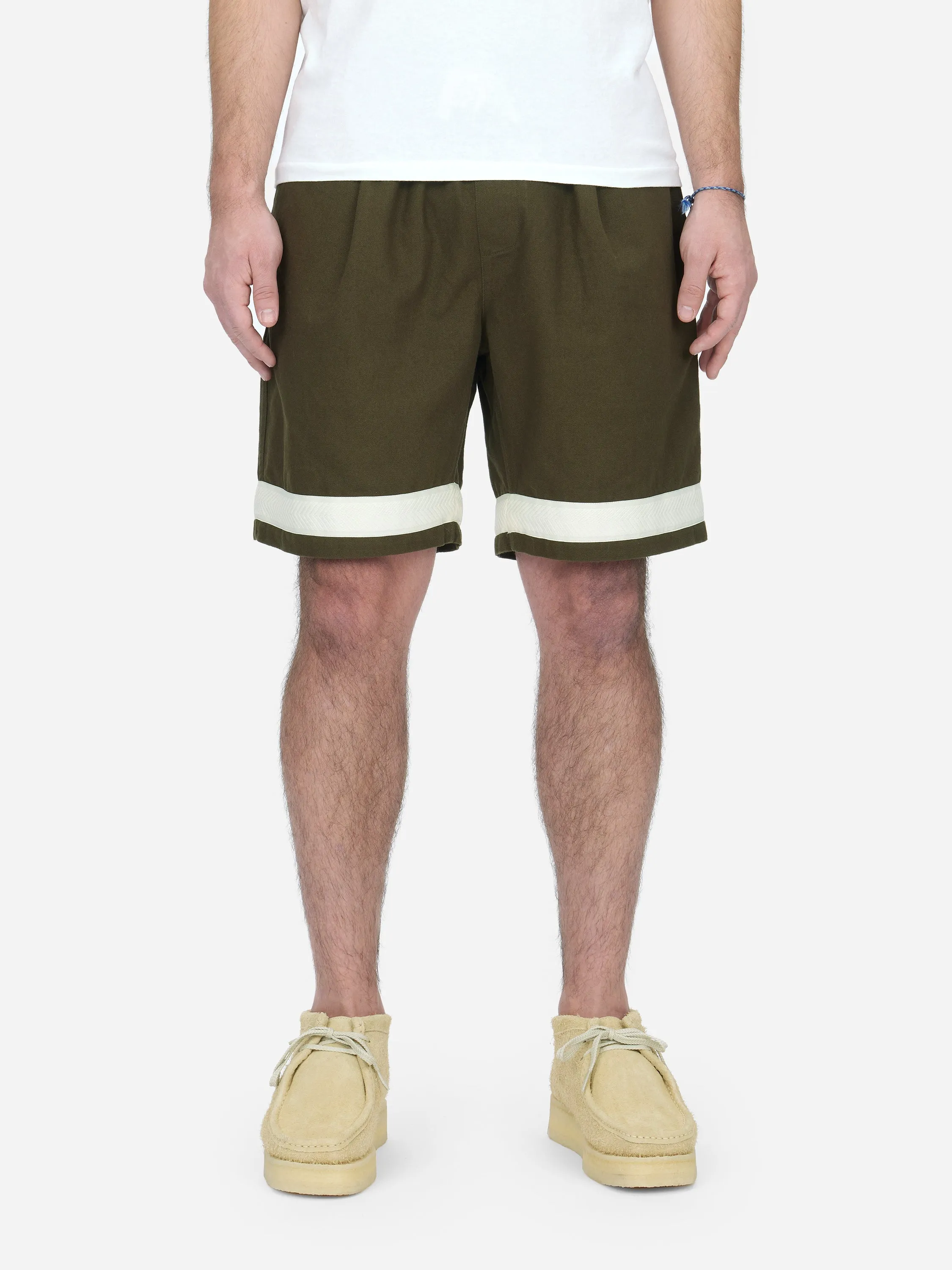Club Short ~ Moss Canvas sold by 3sixteen