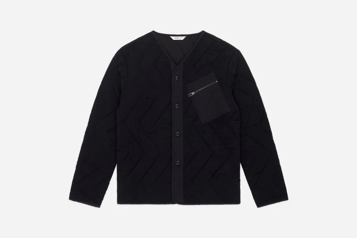 Liner Jacket ~ Onyx Tencel sold by 3sixteen