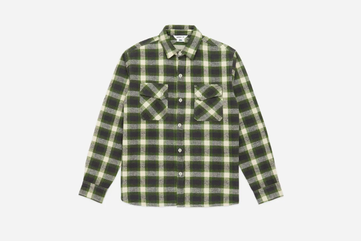 Crosscut Flannel ~ Emerald Shaggy Check sold by 3sixteen