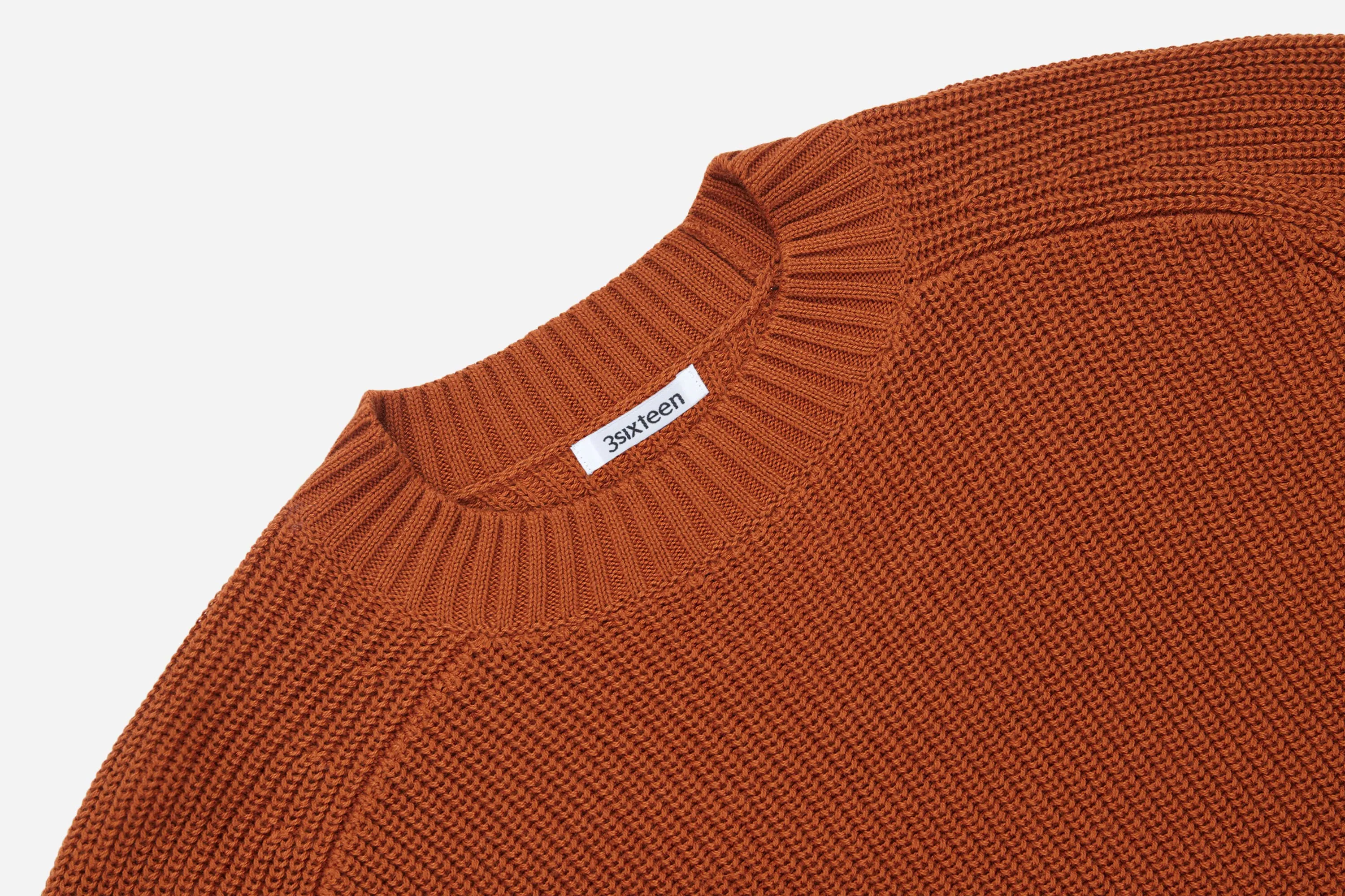 Cotton Crewneck Sweater ~ Rust sold by 3sixteen product image thumbnail 3