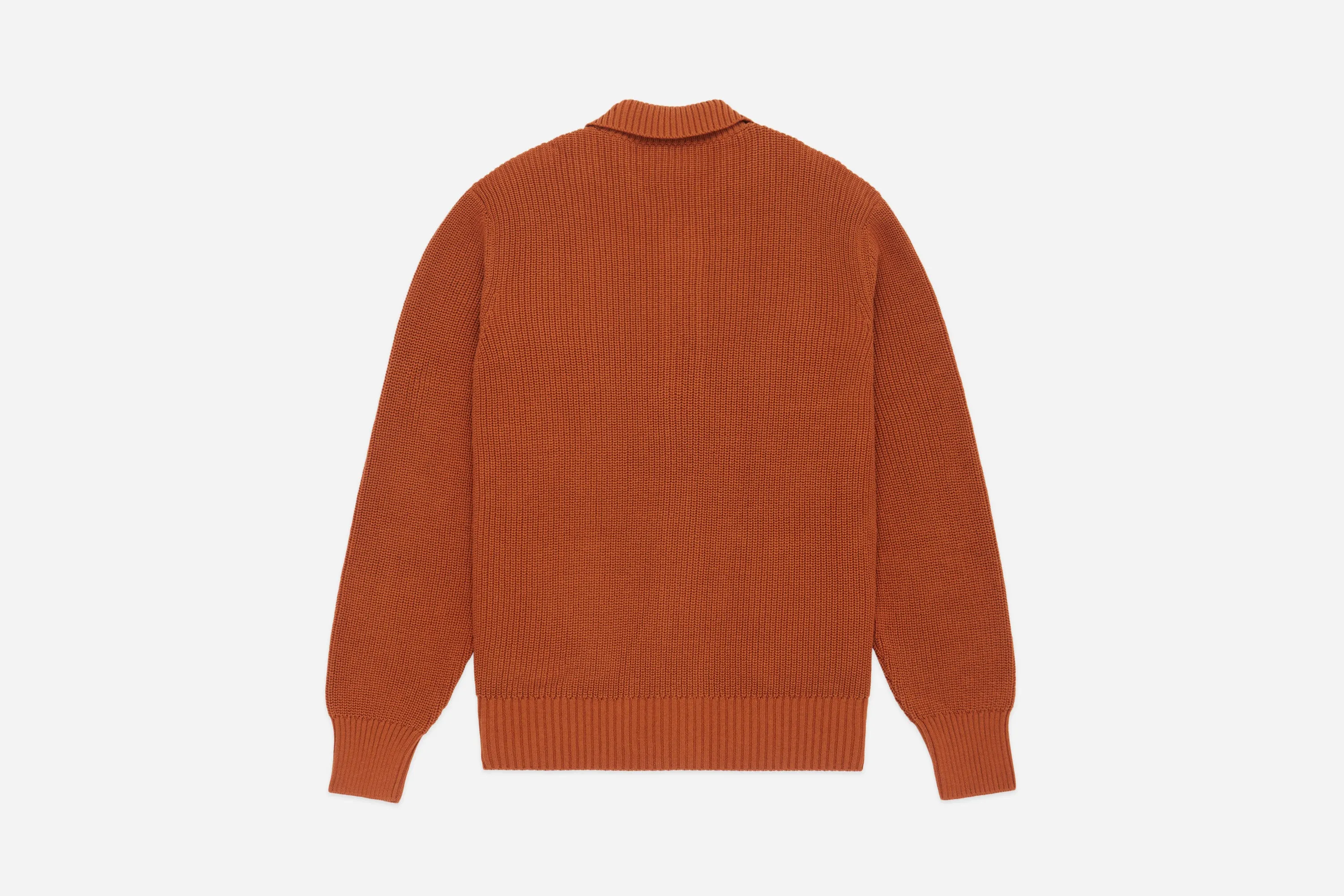 Cotton Collared Cardigan ~ Rust sold by 3sixteen product image thumbnail 2