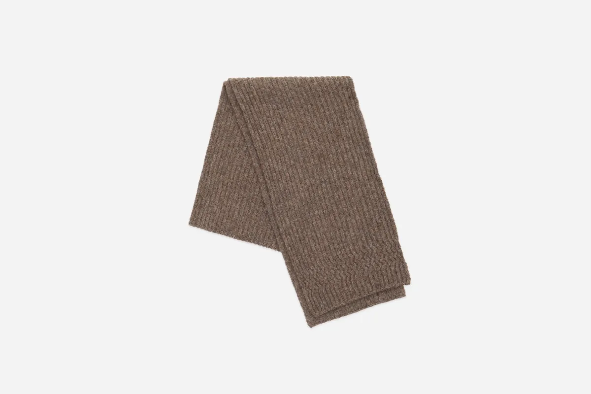 Alpaca Rib Scarf ~ Oak sold by 3sixteen