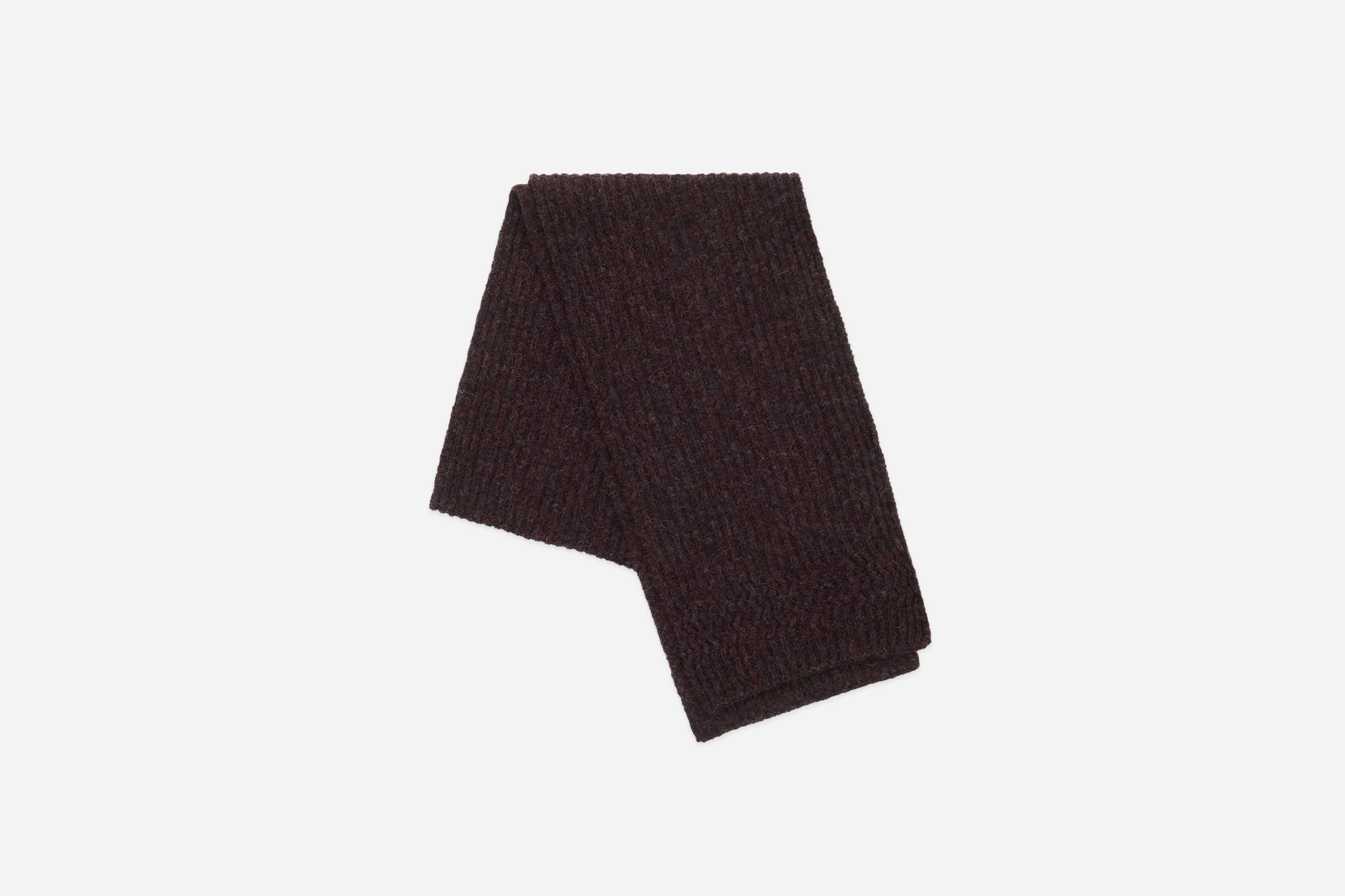 Alpaca Rib Scarf ~ Bordeaux sold by 3sixteen