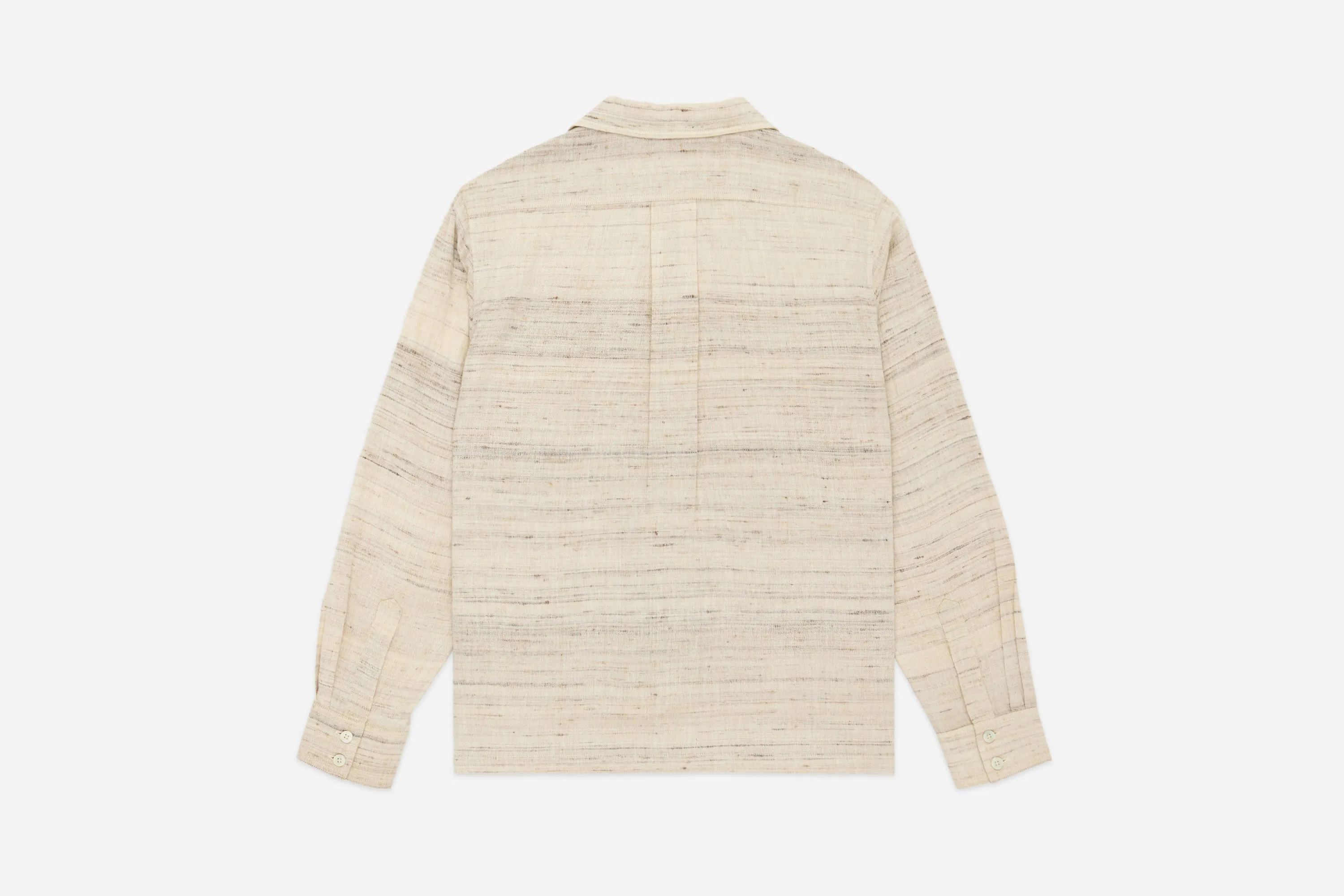 Open Collar Shirt ~ Travertine Handloom Silk sold by 3sixteen product image thumbnail 2