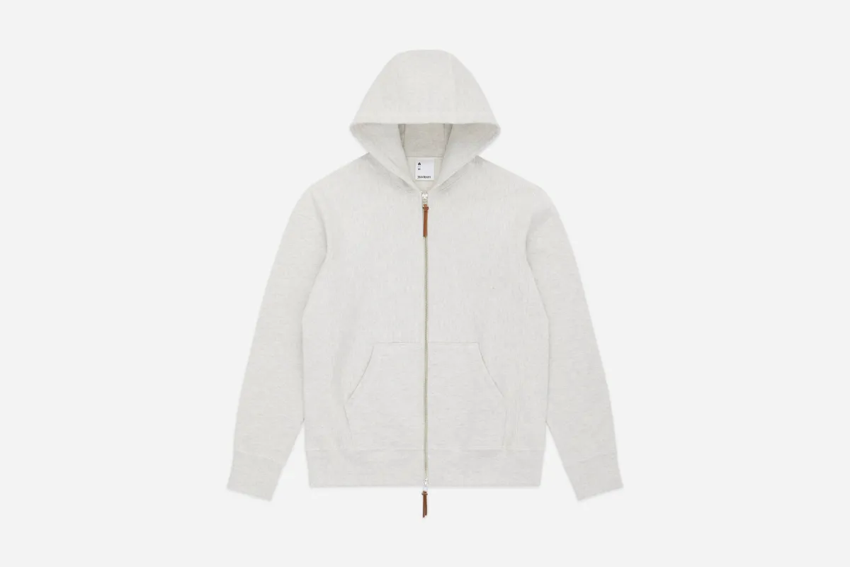 Heavyweight Zip Hoody ~ Oatmeal sold by 3sixteen