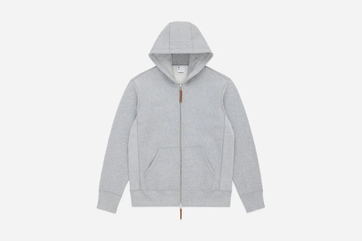 Heavyweight Zip Hoody ~ Grey made by 3sixteen