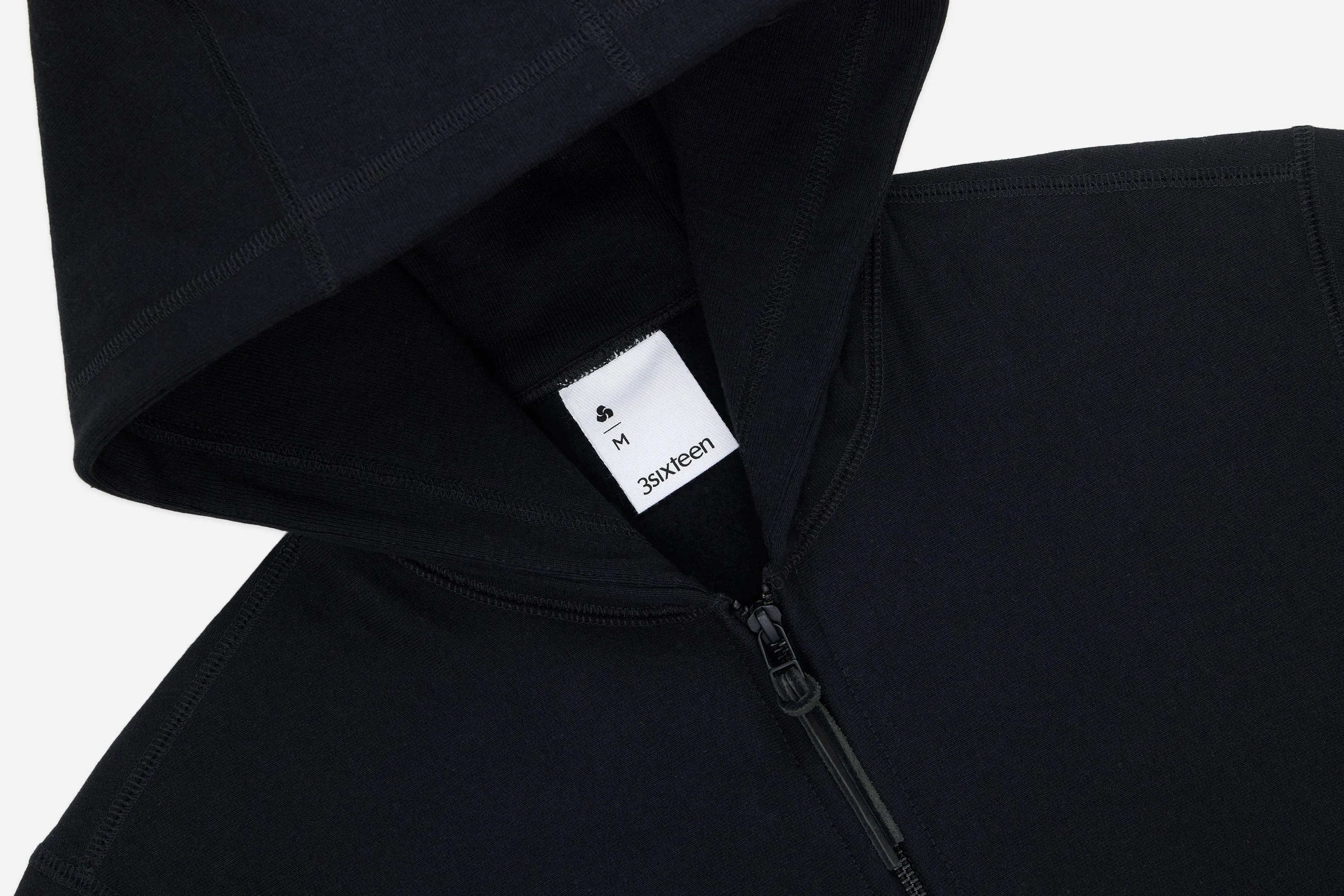 Heavyweight Zip Hoody ~ Black sold by 3sixteen product image thumbnail 3