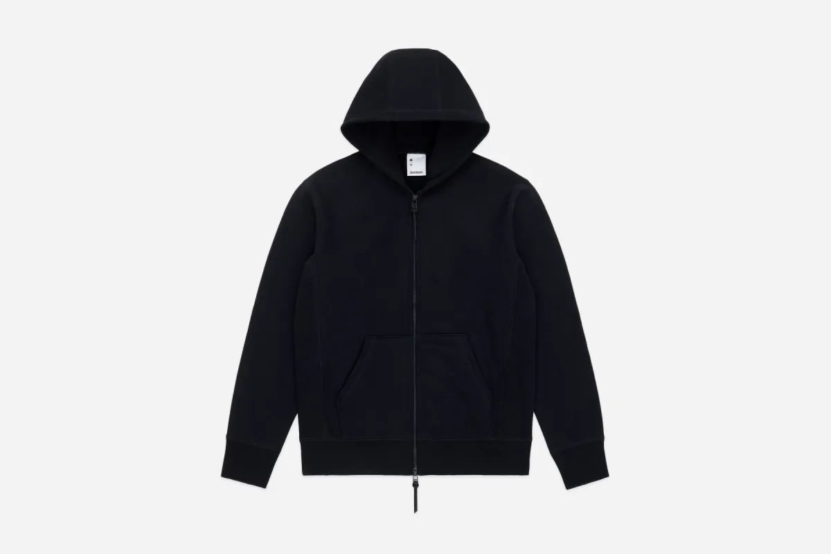Heavyweight Zip Hoody ~ Black made by 3sixteen