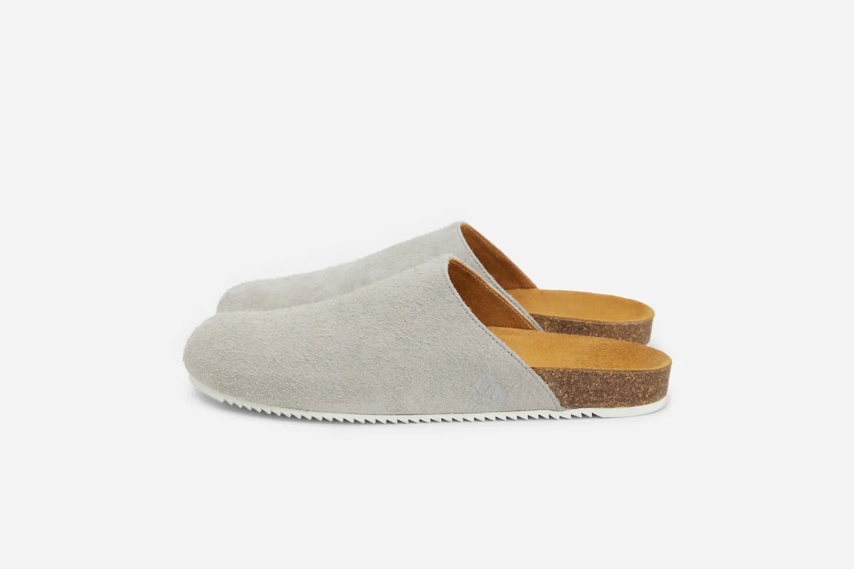 Mule ~ Shaggy Grey Suede sold by 3sixteen