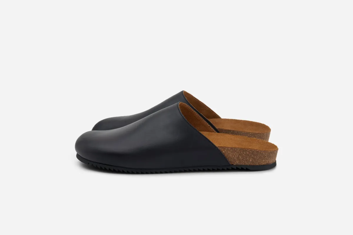 Mule ~ Black Calf Leather sold by 3sixteen