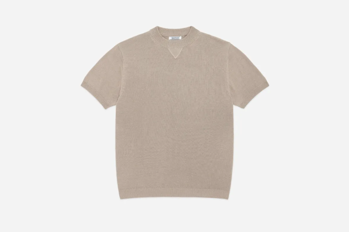 Knit T-Shirt ~ Tan sold by 3sixteen