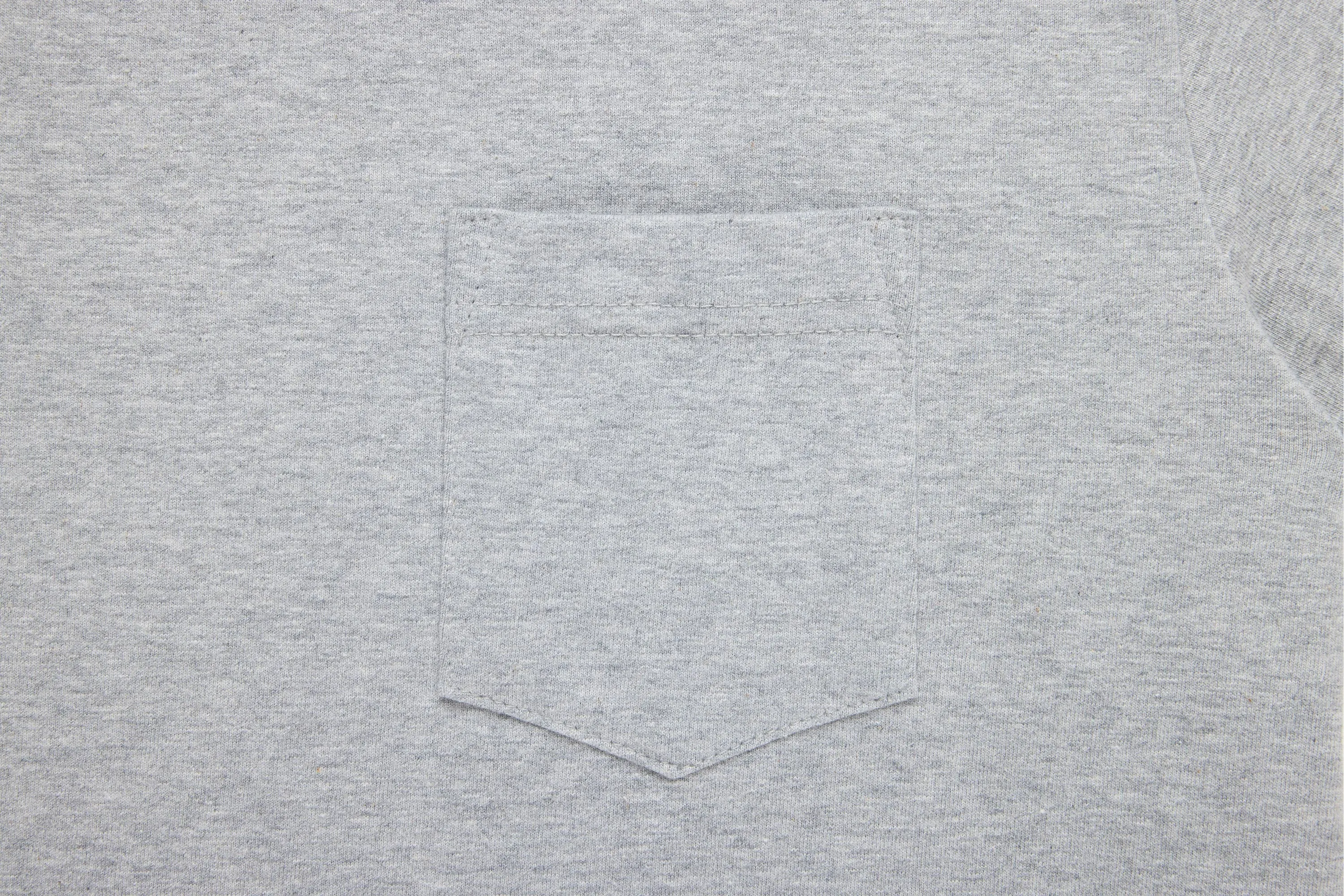Heavyweight Pocket T-Shirt ~ Heather Grey (2 Pack) sold by 3sixteen product image thumbnail 4