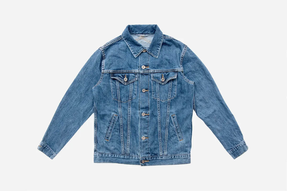 Type 3s Denim Jacket ~ Washed 101x sold by 3sixteen