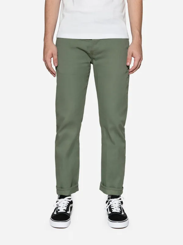 CH-55x ~ Olive Selvedge Chino sold by 3sixteen