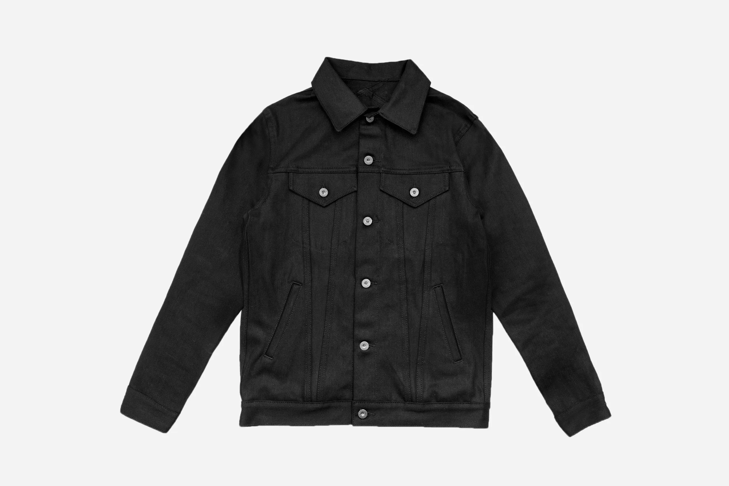 Type 3s Denim Jacket ~ Double Black sold by 3sixteen