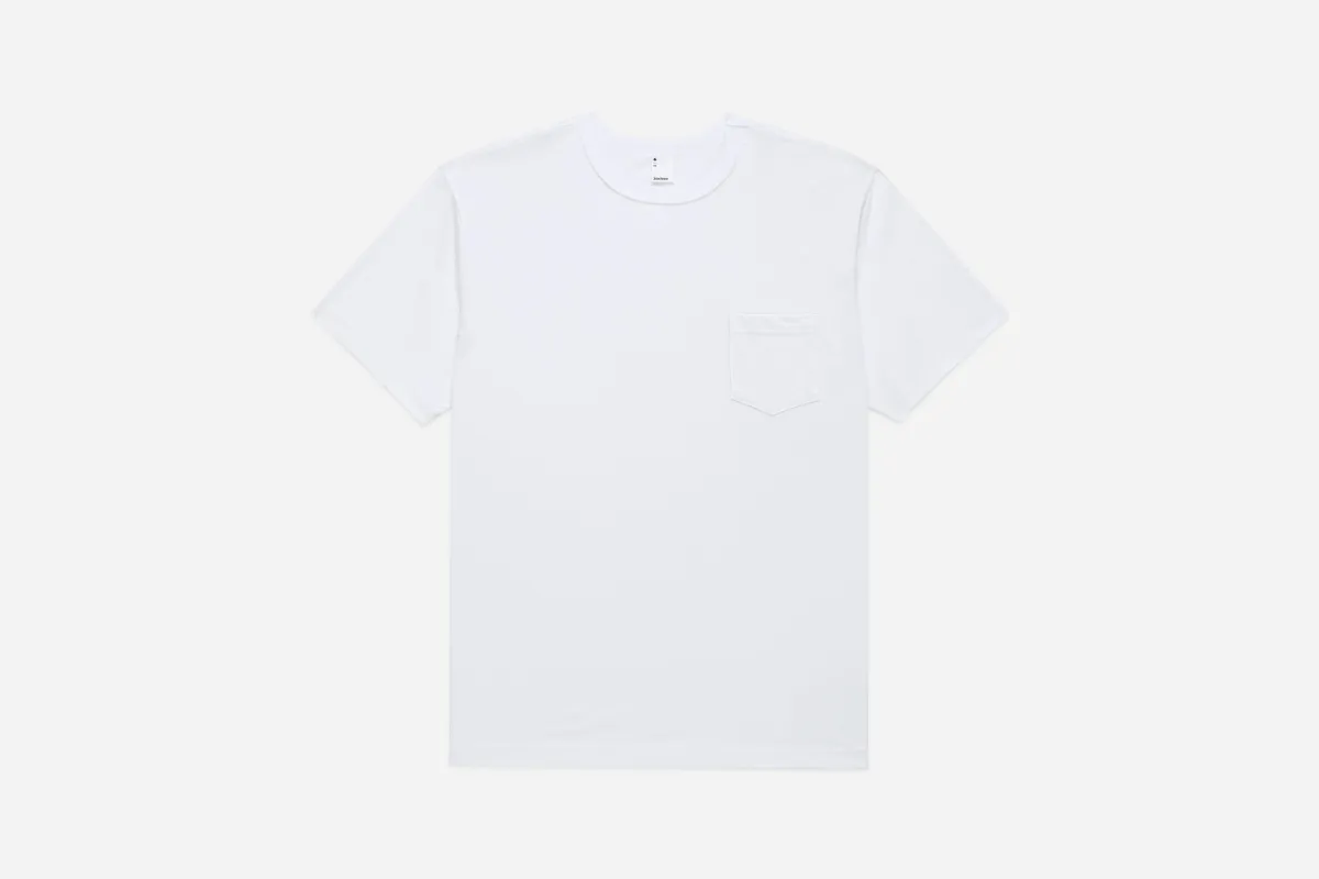 Pima Pocket T-Shirt ~ White (2 Pack) sold by 3sixteen