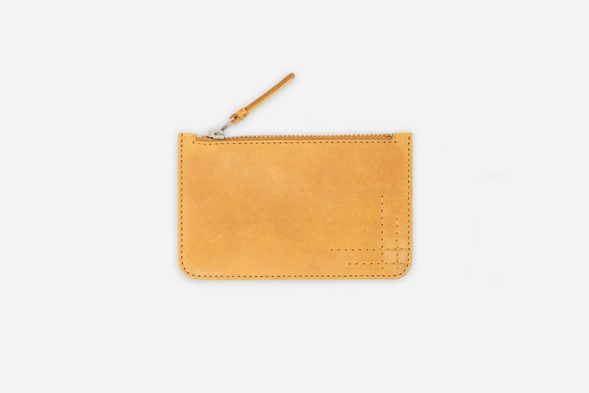 Zip Pouch ~ Natural Cowhide sold by 3sixteen