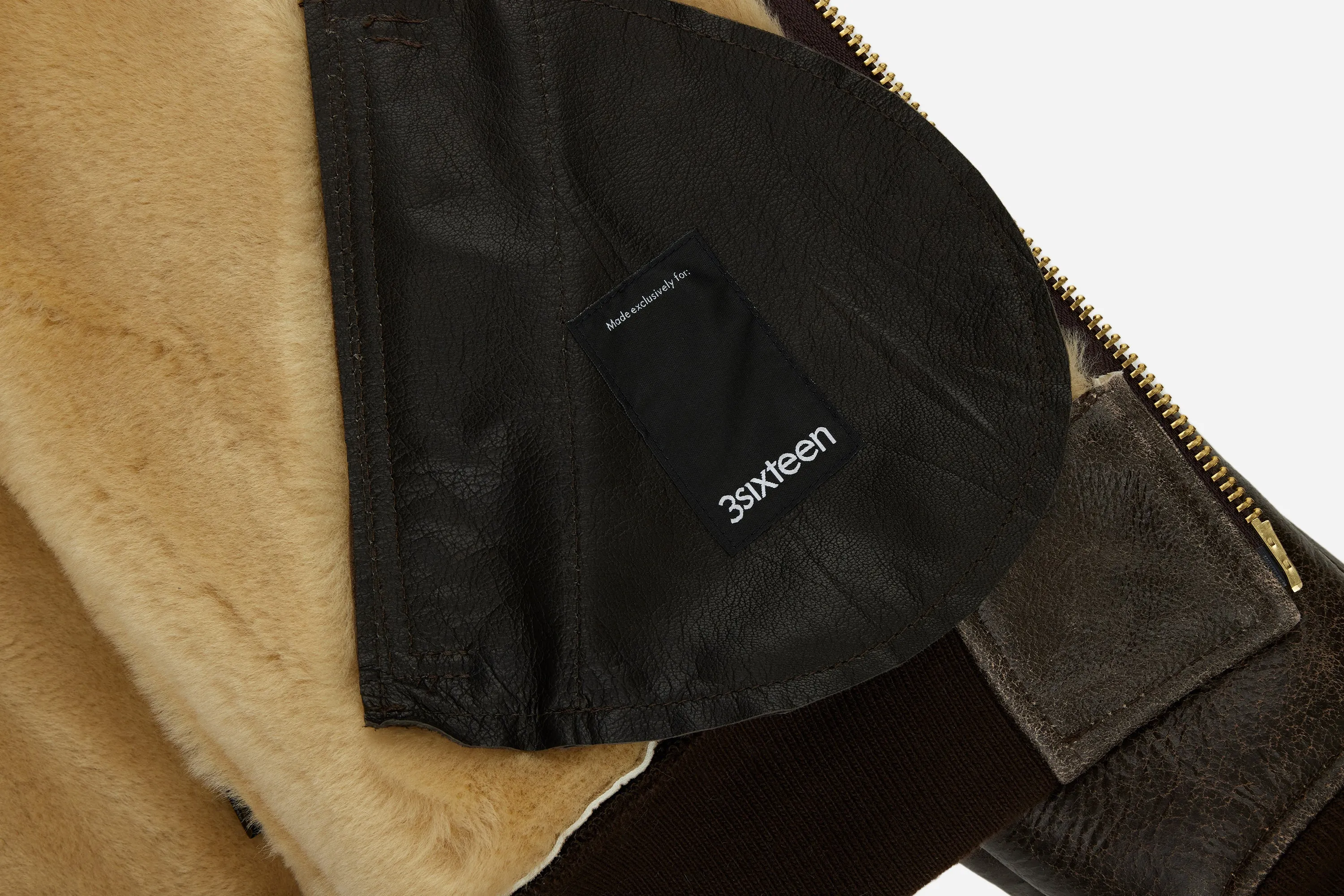 Schott for 3sixteen ~ Shearling Bomber sold by 3sixteen product image thumbnail 5