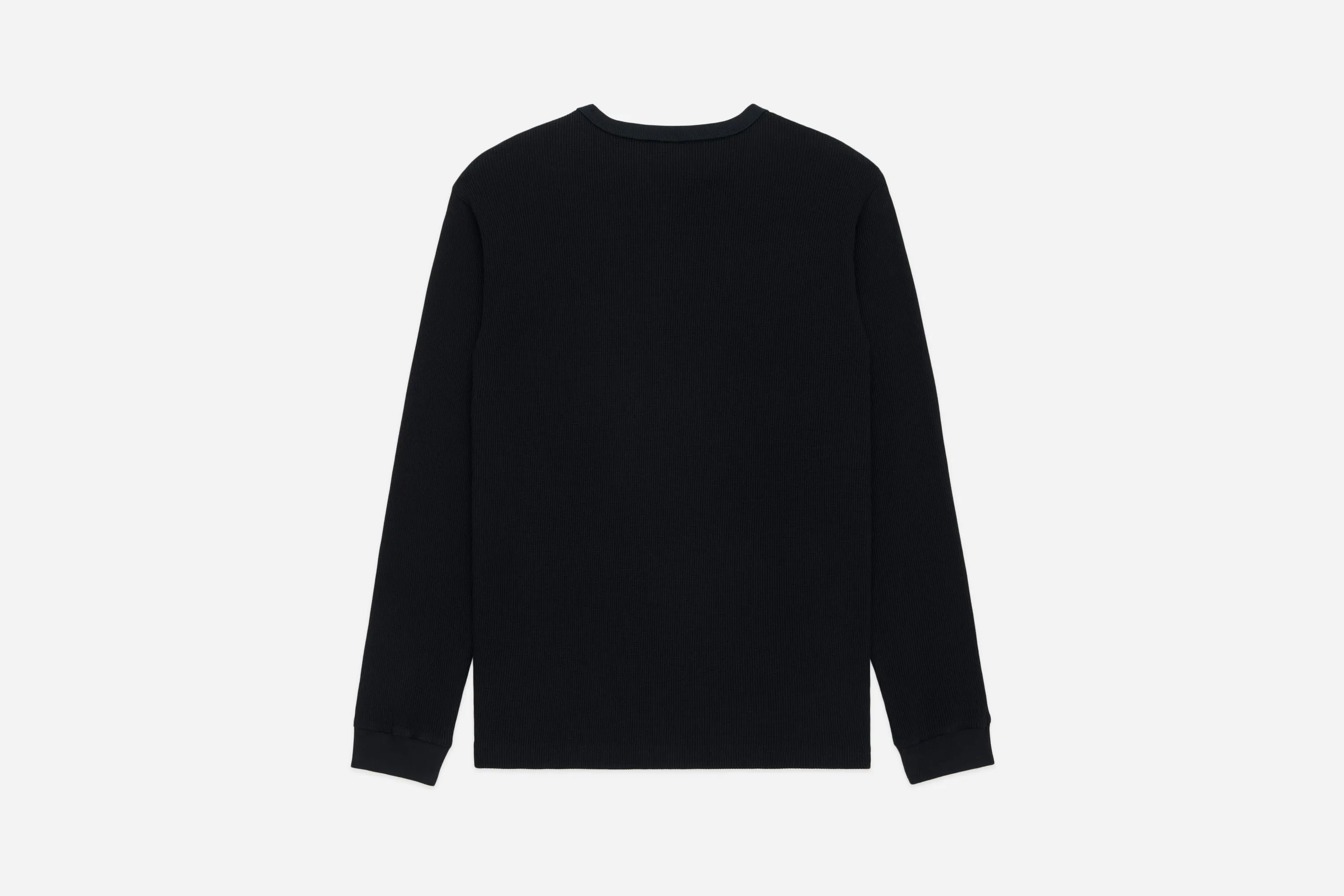 Long Sleeve Thermal Henley ~ Black sold by 3sixteen product image thumbnail 2